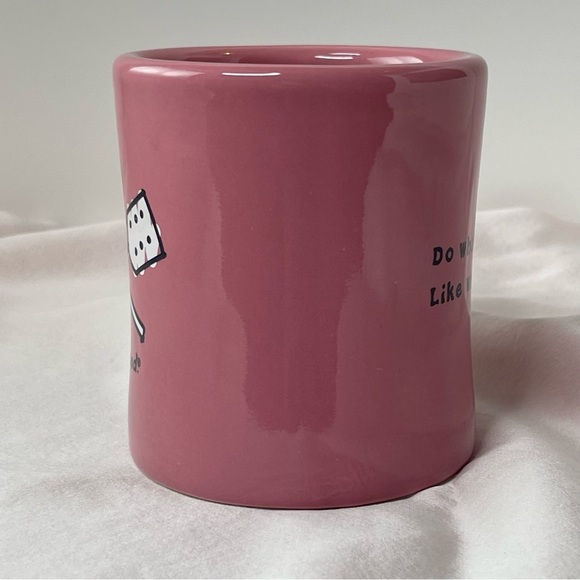 LIFE IS GOOD Diner Coffee Mug Heart Cook In Peony Pink EUC - Picture 4 of 8